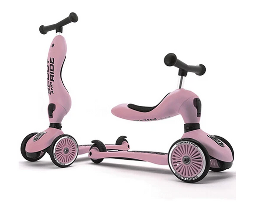 2 in 1 Loopfiets En Step Roze - Scoot And Ride