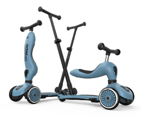 2 in 1 Loopfiets En Step Met Duwstang - Scoot And Ride