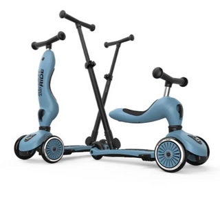 2 in 1 Loopfiets En Step Met Duwstang - Scoot And Ride