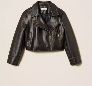 Faux Leather Biker Jacket - Twinset