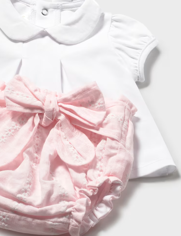 Newborn 3 Piece Knitted Set Pink - Mayoral