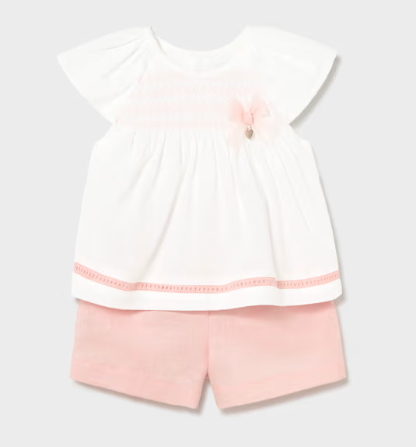 Baby Set Shorts And Blouse Pink - Mayoral