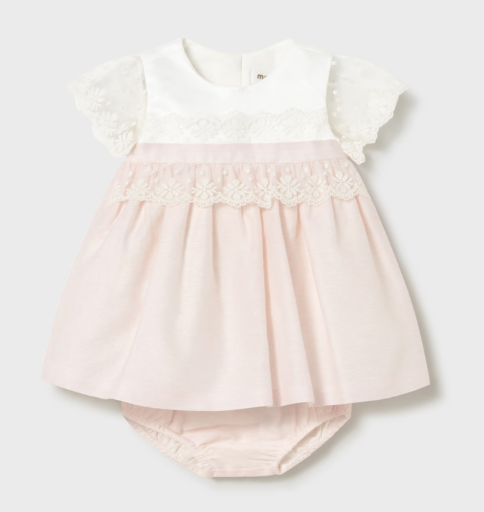 Baby Set Jurk Met Romper Roze - Mayoral