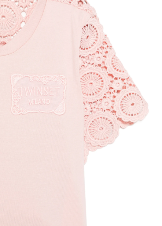 T-shirt Lace Pink - Twinset