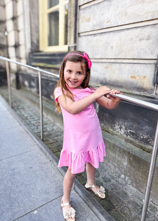 Shiny Ruffle Dress Pink - Saint Barth
