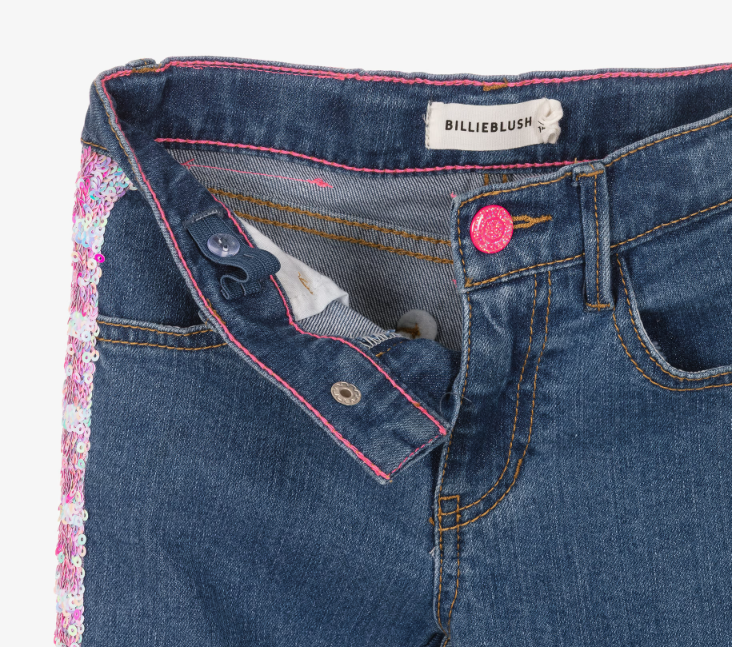 Jeans Blauw Meisjes met lovers - Billieblush