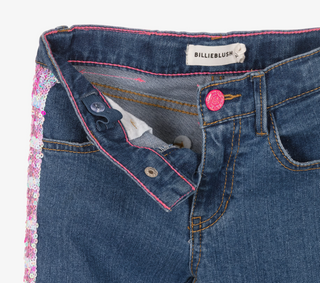 Jeans Blauw Meisjes met lovers - Billieblush