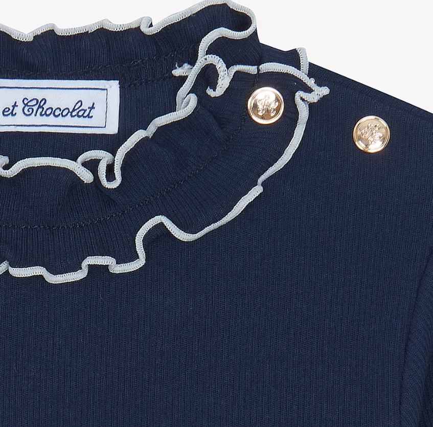 Meisjes Shirt Marine - Tartin Et Chocolat