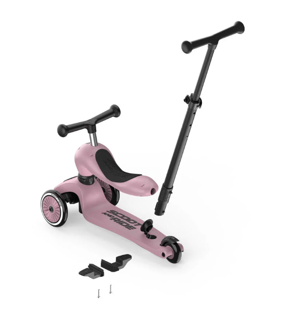 2 in 1 Loopfiets En Step Met Duwstang - Scoot And Ride