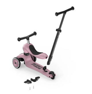 2 in 1 Loopfiets En Step Met Duwstang - Scoot And Ride