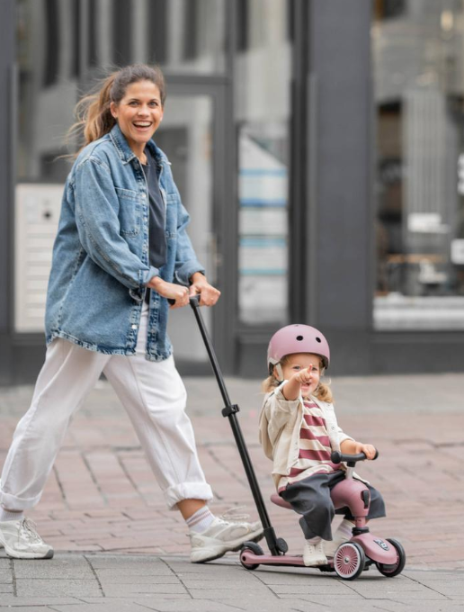 2 in 1 Loopfiets En Step Met Duwstang - Scoot And Ride