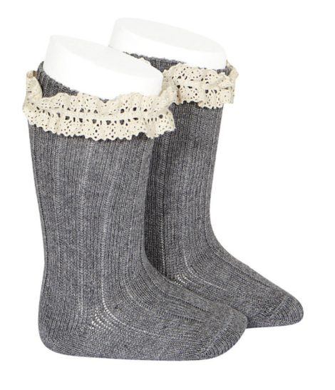 Condor Socks Rib Vintage - Light Grey