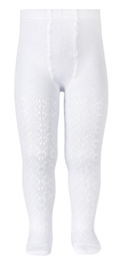 Condor Tights Openwork - White