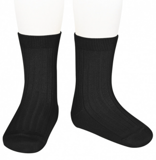 Condor Socks Basic Rib - Black