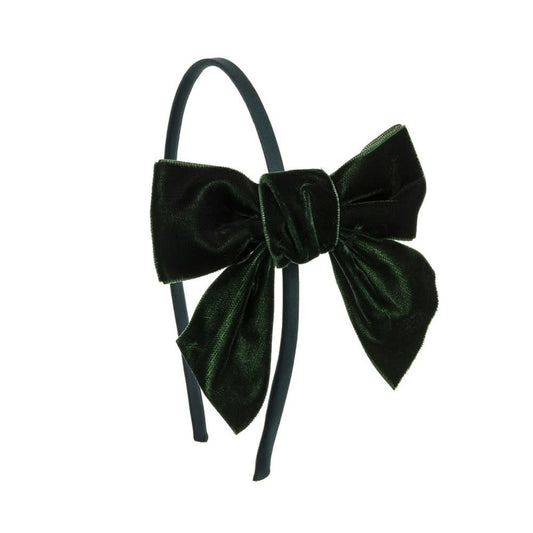 Diadeem Butterfly Bow Velvet Green - Siena