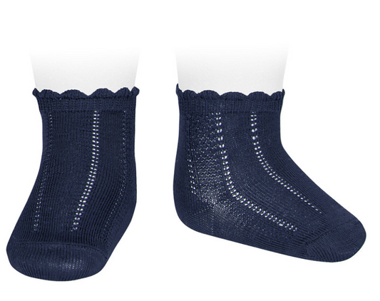 Condor Socks With Fine Openwork - Navy Blue