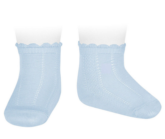 Condor Socks With Fine Openwork - Light Blue