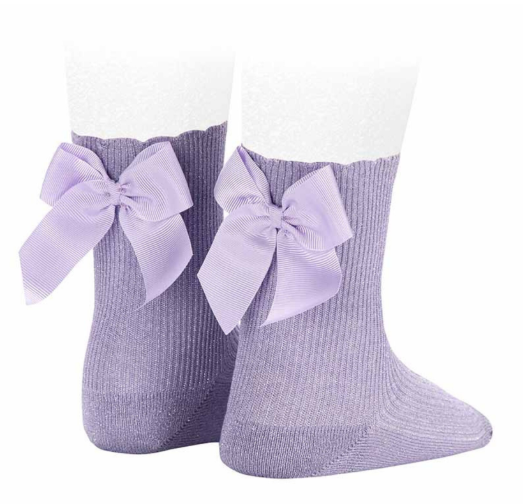 Condor Socks Bow Back Glitter - Lilac