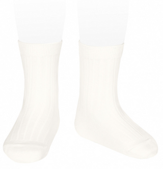 Condor Socks Basic Rib - Cream