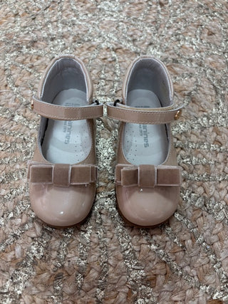 Ballerina Velvet Bow Beige - Andanines