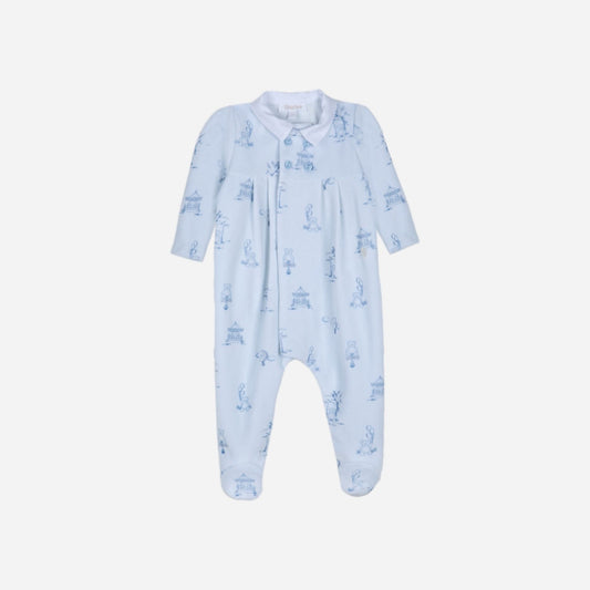 Newborn Bear Light Blue Velours - Patachou