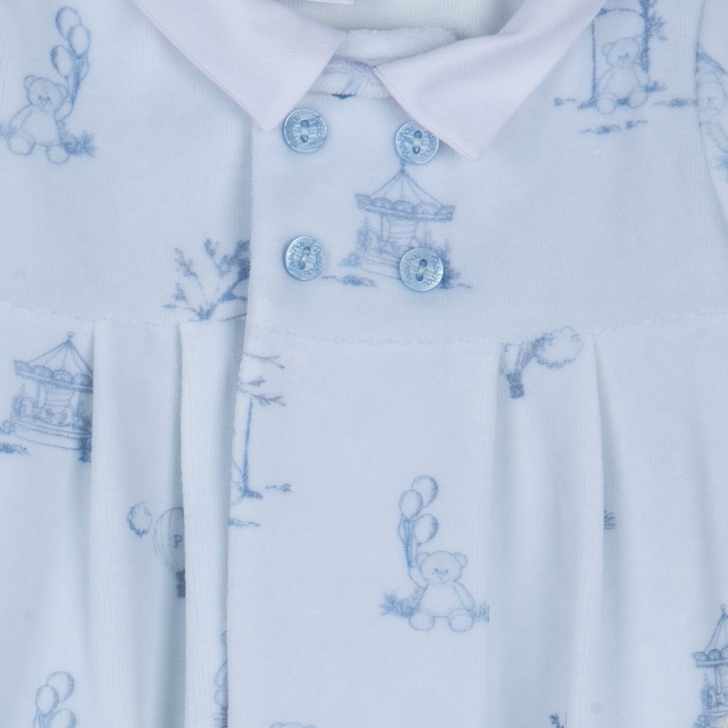 Newborn Bear Light Blue Velours - Patachou
