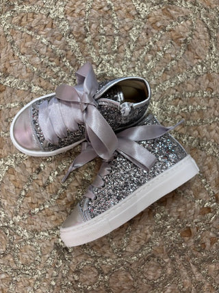 High Sneaker Glitter Silver - Andanines