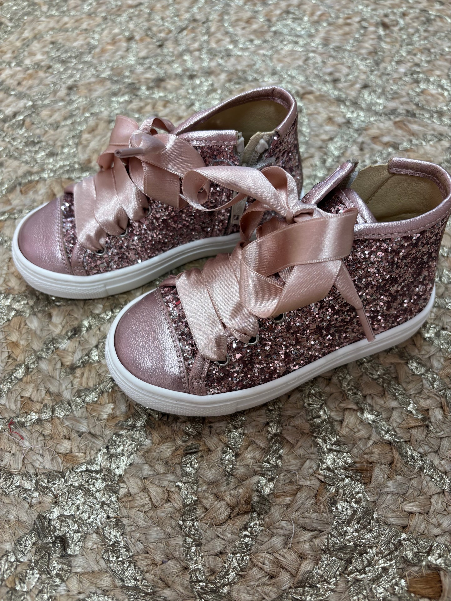 High Sneaker Glitter Pink - Andanines