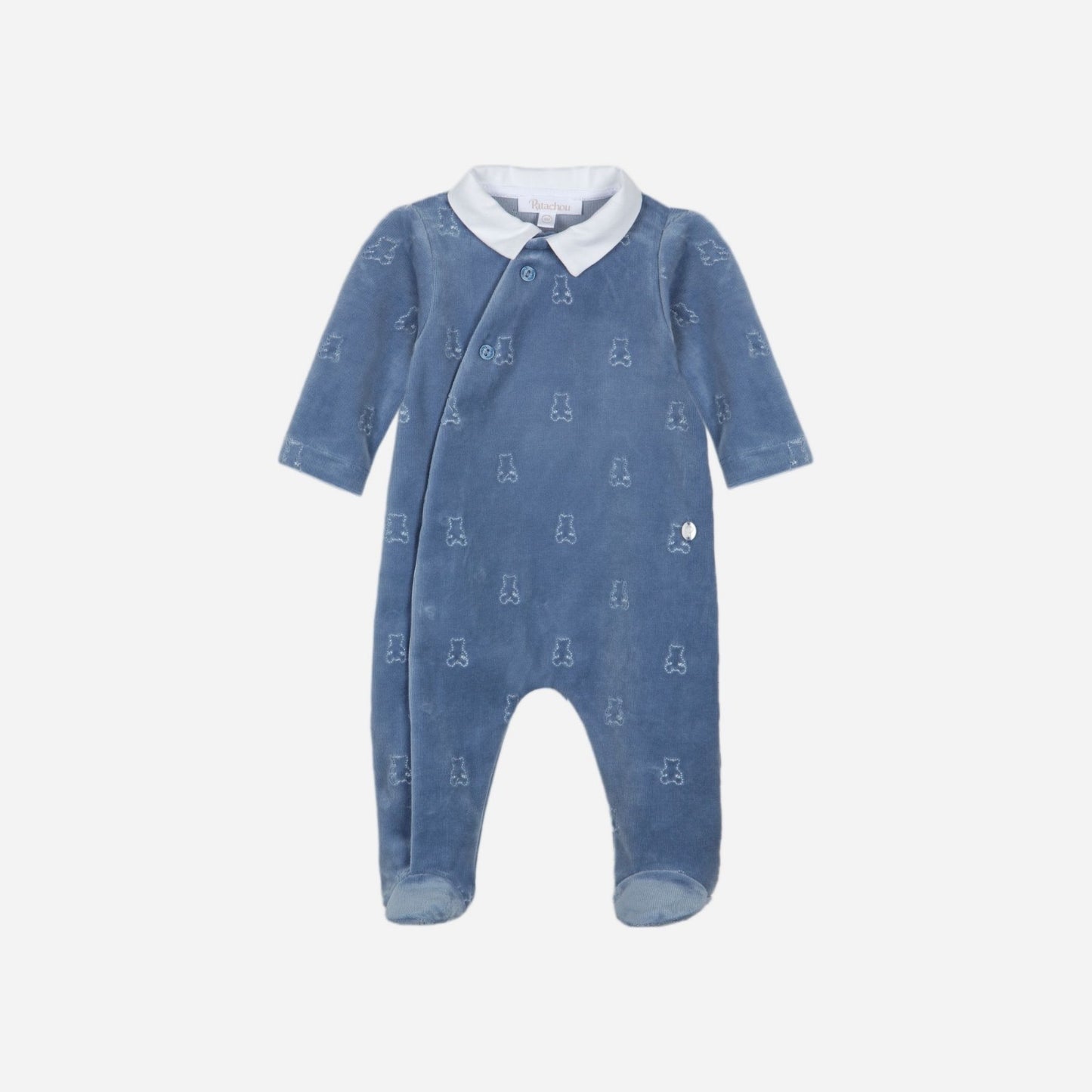 Newborn Bear Blue Velours - Patachou