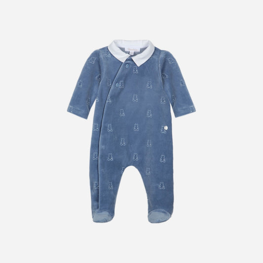 Newborn Bear Blue Velours - Patachou
