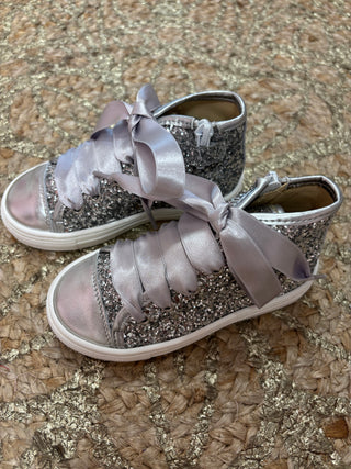 High Sneaker Glitter Silver - Andanines