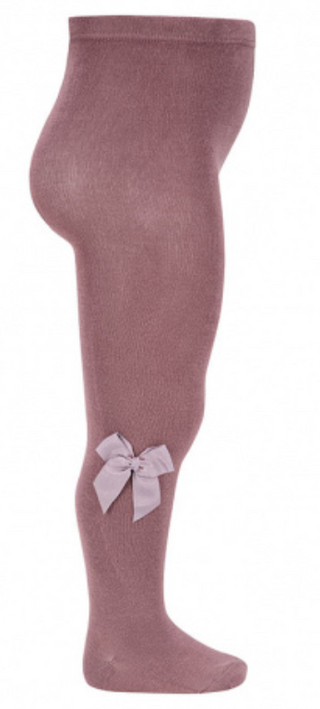 Condor Tights With Grosgrain Bow - Iris