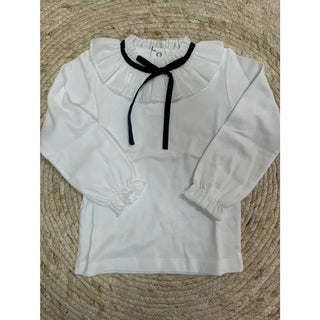 Basic White Velvet Navy - Laivicar