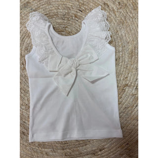 Top Lovely Bow White - Laivicar