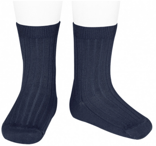 Condor Socks Basic Rib - Navy