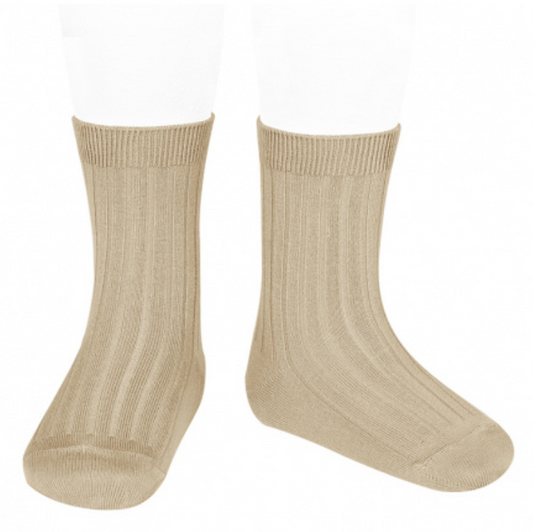 Condor Socks Basic Rib - Nougat