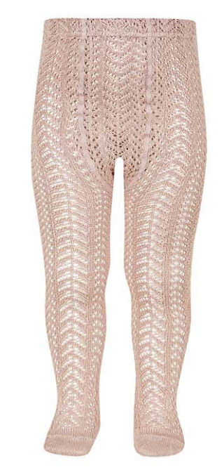 Condor Tights Perle Openwork - Old Rose
