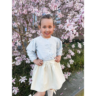 Blouse Sky Blue Bow - Petite Zara