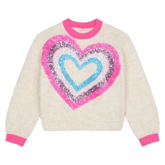 Sweater Glitter Heart - Billieblush