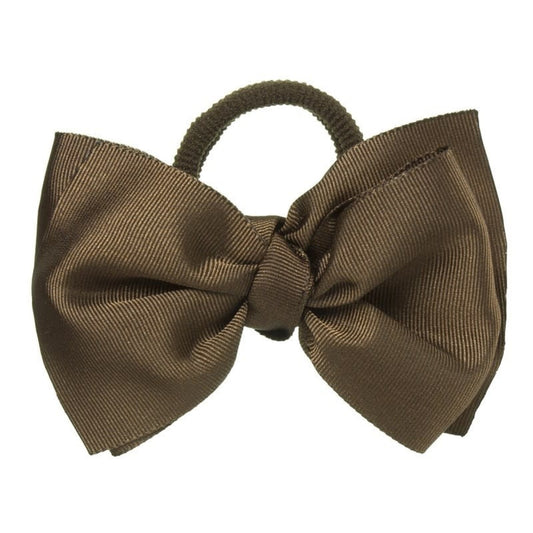 Hair Elastic Big Bow Brown - Siena