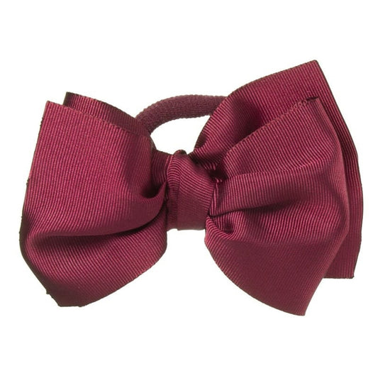 Hair Elastic Big Bow Burgundy - Siena