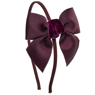 Diadeem Butterfly Bow Velvet Bordeaux - Siena