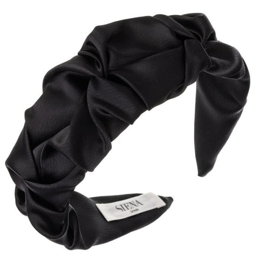 Diadeem Satin Ruffle Black - Siena