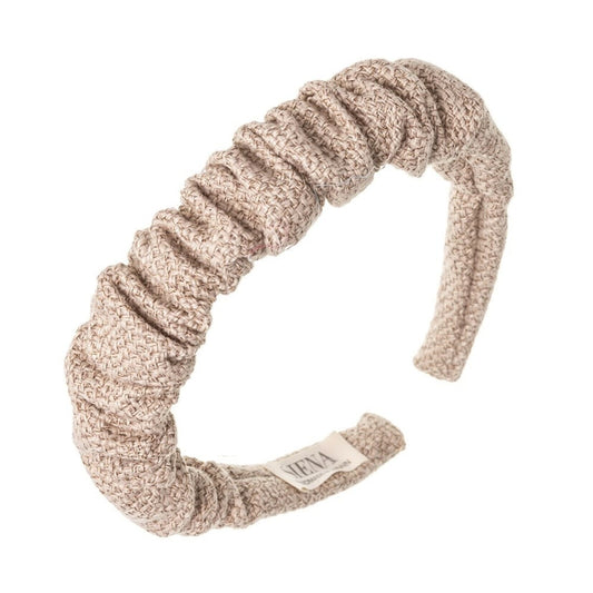 Diadeem Srunchie Knitted Dark Beige - Siena