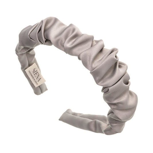 Diadeem Srunchie Satin Light Grey - Siena