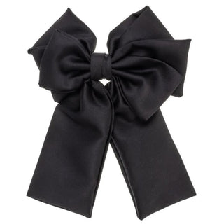 Large Hairbow Satin Black - Siena