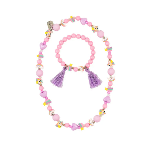 Necklace + bracelet, Unicorn - Souza
